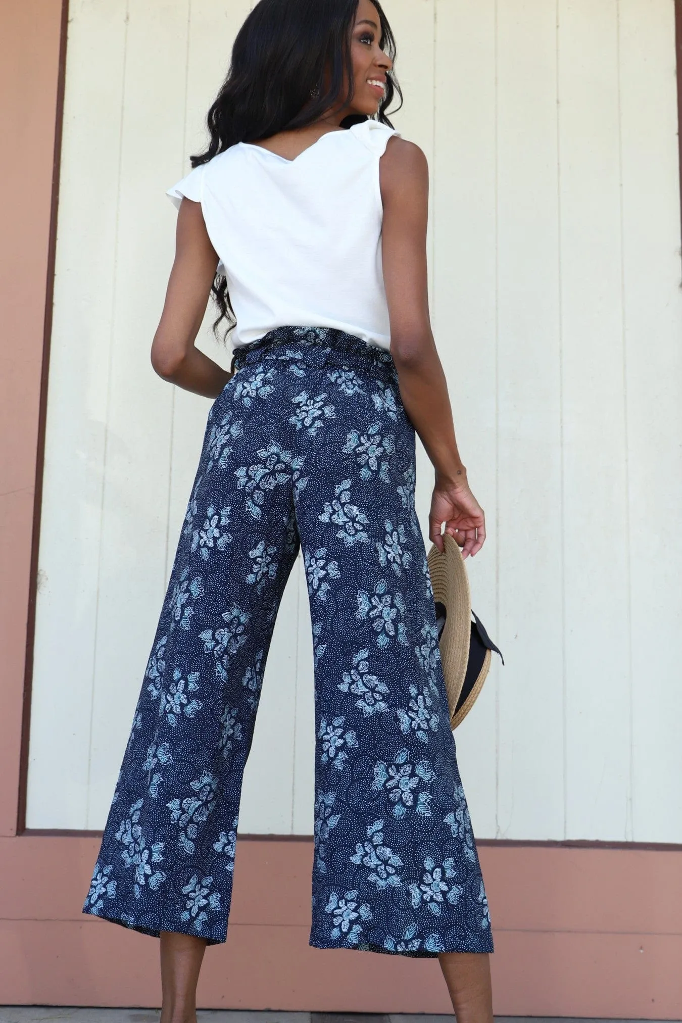 Flexible Gusset Design Lucas Wide Leg Pants - Bali