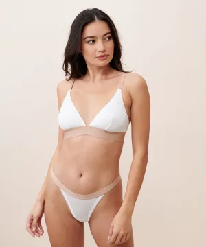 Breathable Microfiber Blend Whipped Thong Bonded Seam Technique Whipped Thong