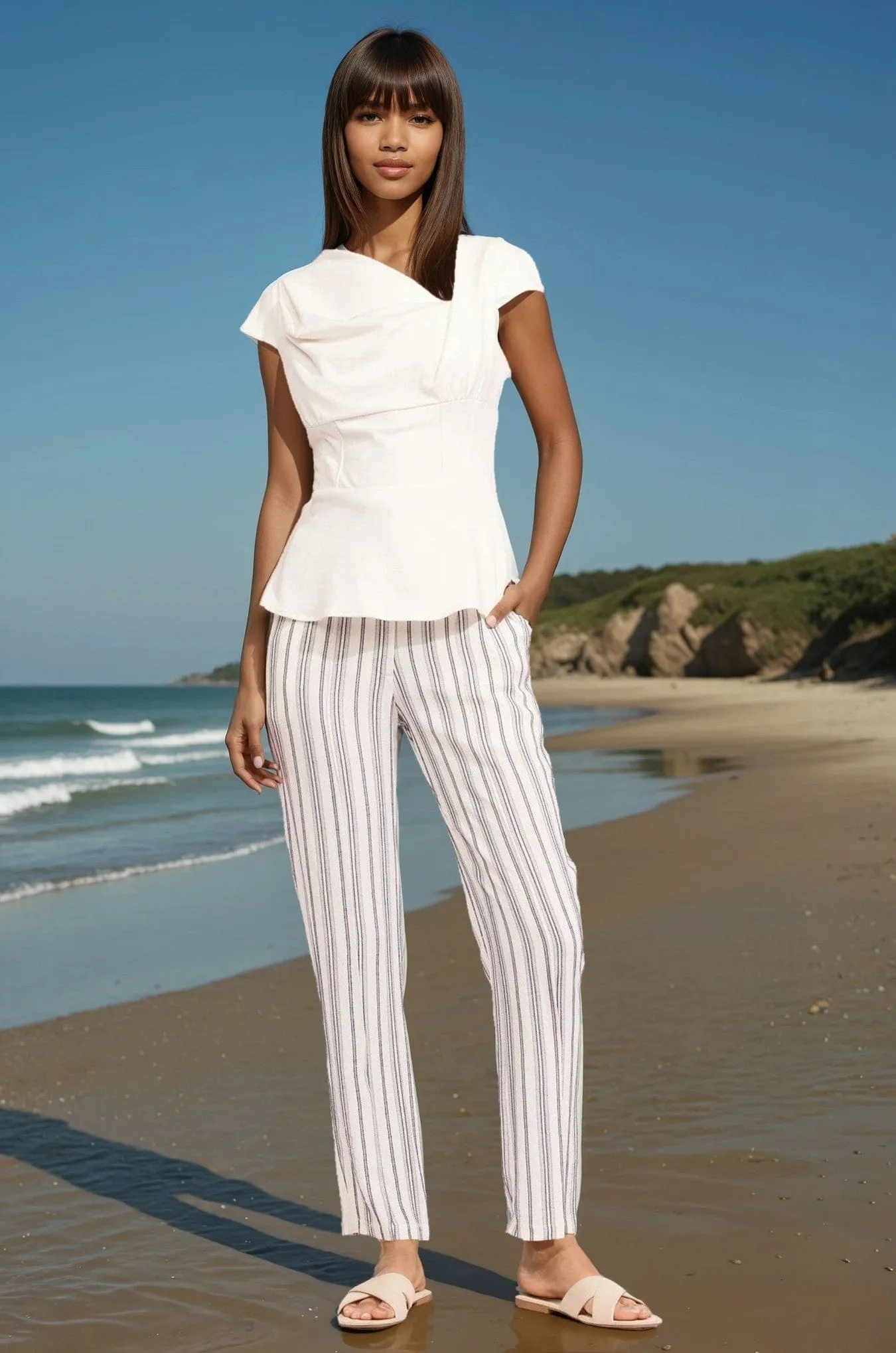 Multi Panel Construction Franky Pants - Capri