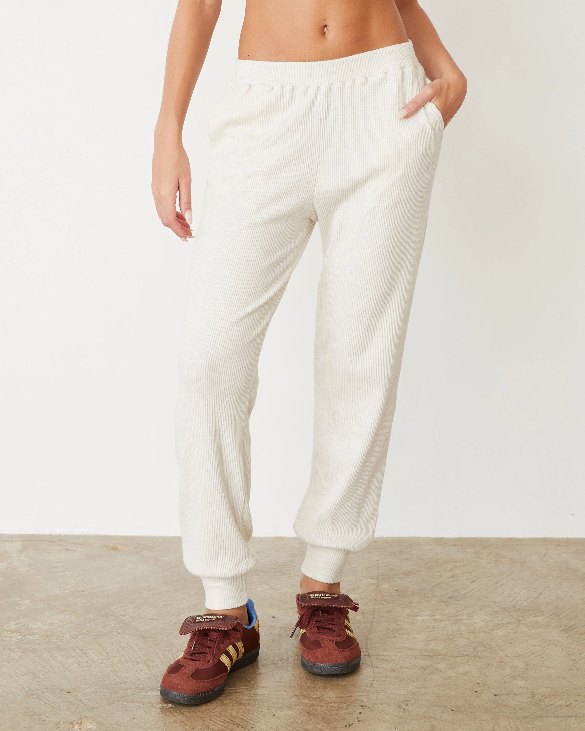 Brushed Rib Cuff Sweat Easy Care Fabric Packable design