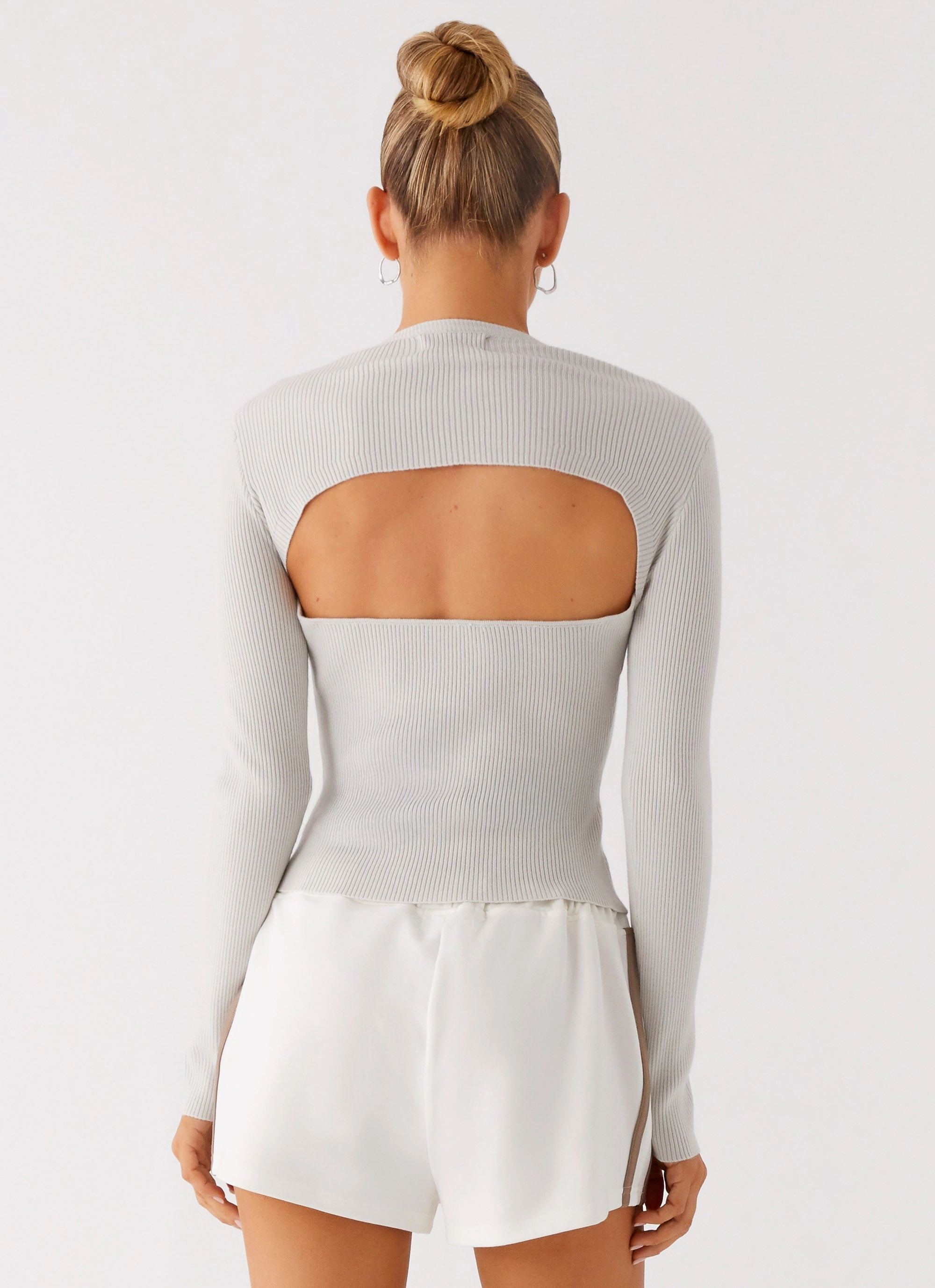 MultiPurposeUtility Carissa Open Back Top - Grey