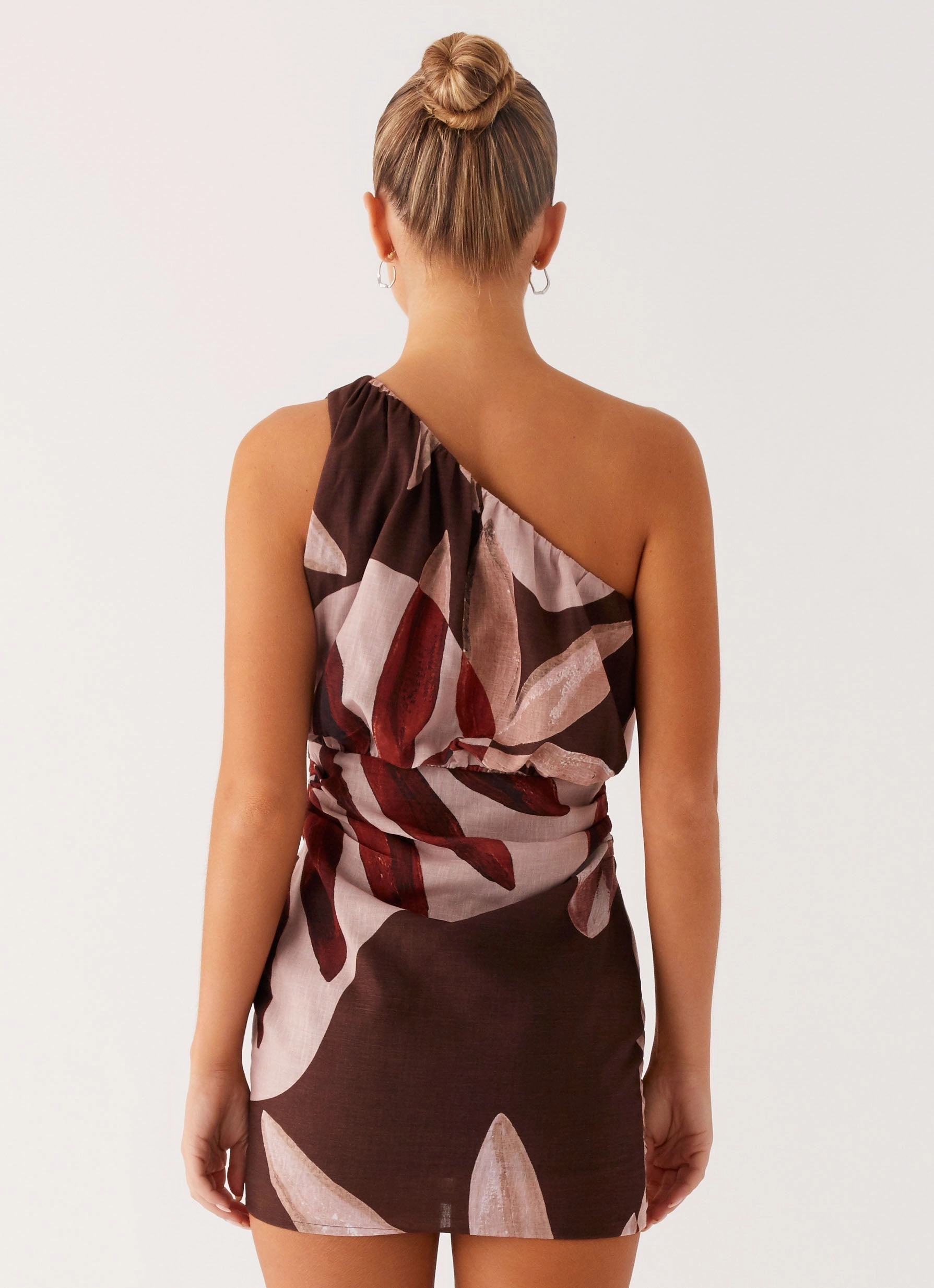 All-Season Comfort Indianna Mini Dress - Cinnamon Palm