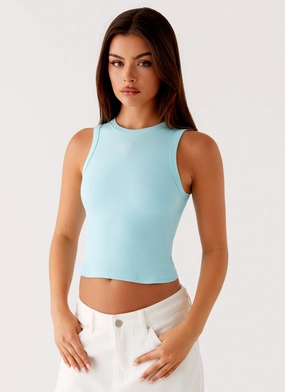 Veda Tank Top - Turquoise HygienicCoating simple design