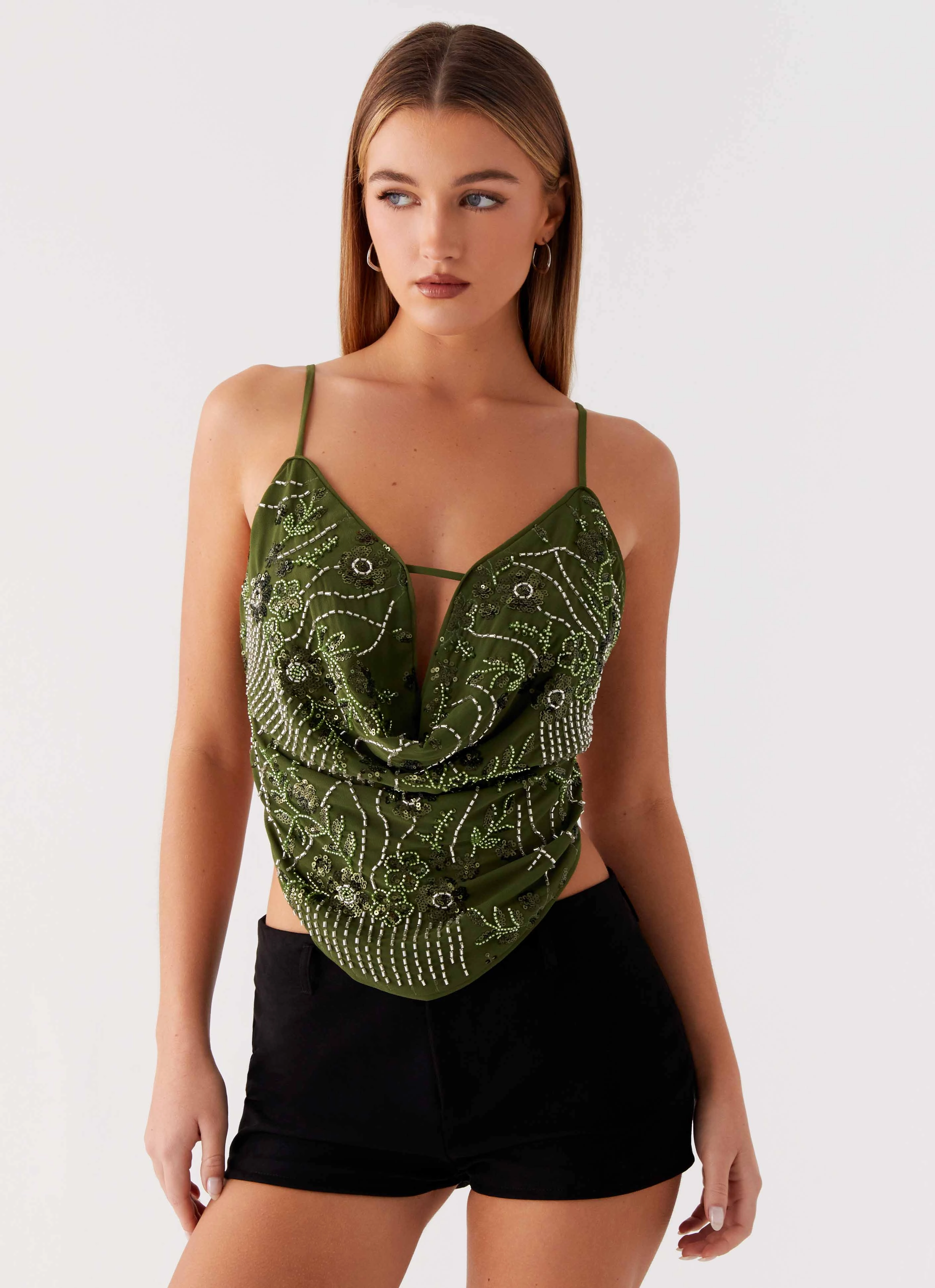 Stretch Fit Engineering Sedonia Top - Khaki