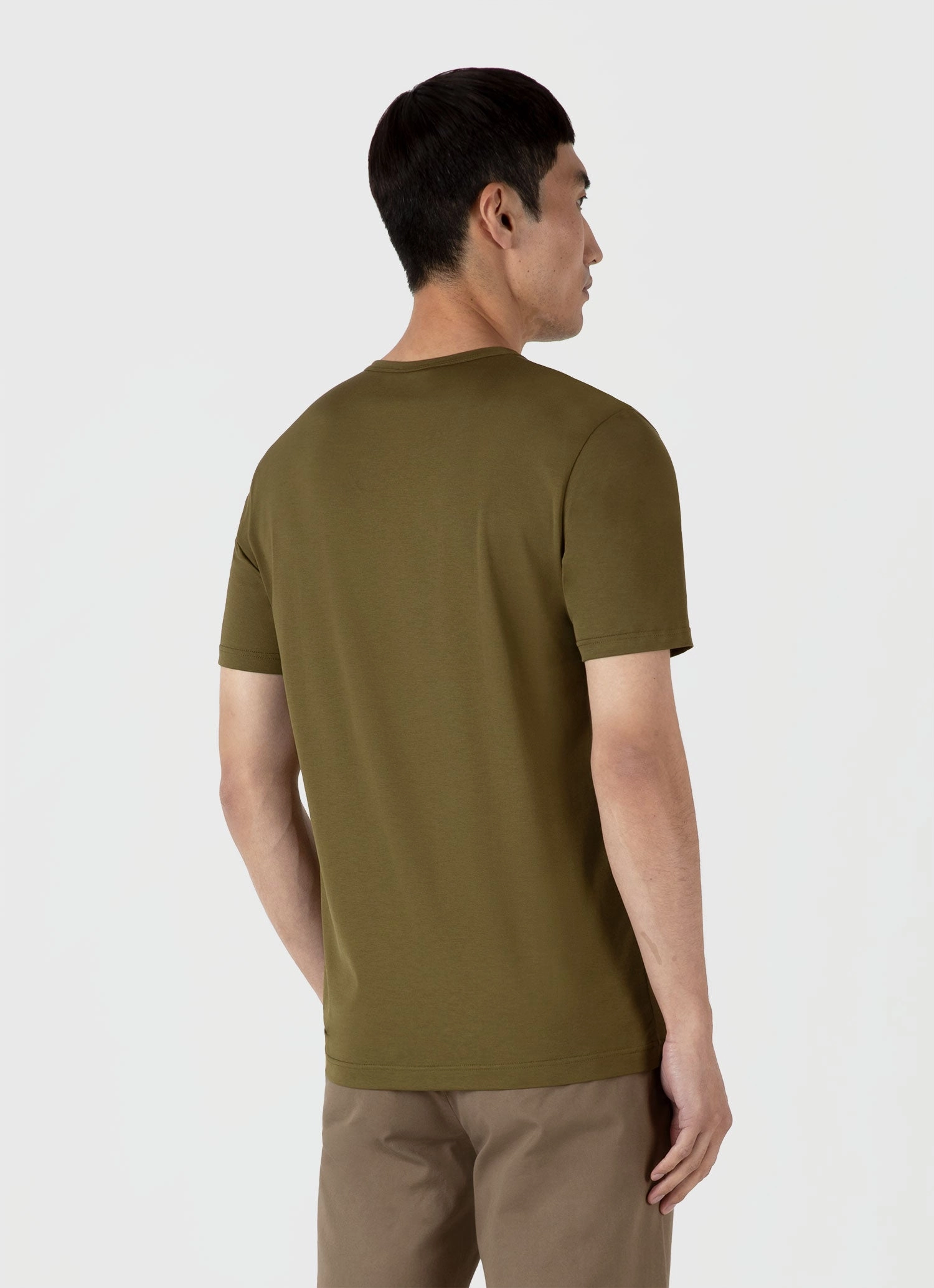 Moisture Wicking Fabric Men's Classic T-shirt in Olive Green