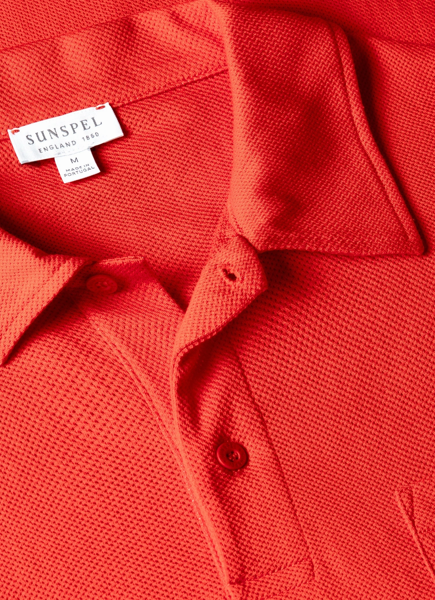 Urban Style DoubleLayered Fabric Men's Riviera Polo Shirt in Bright Red