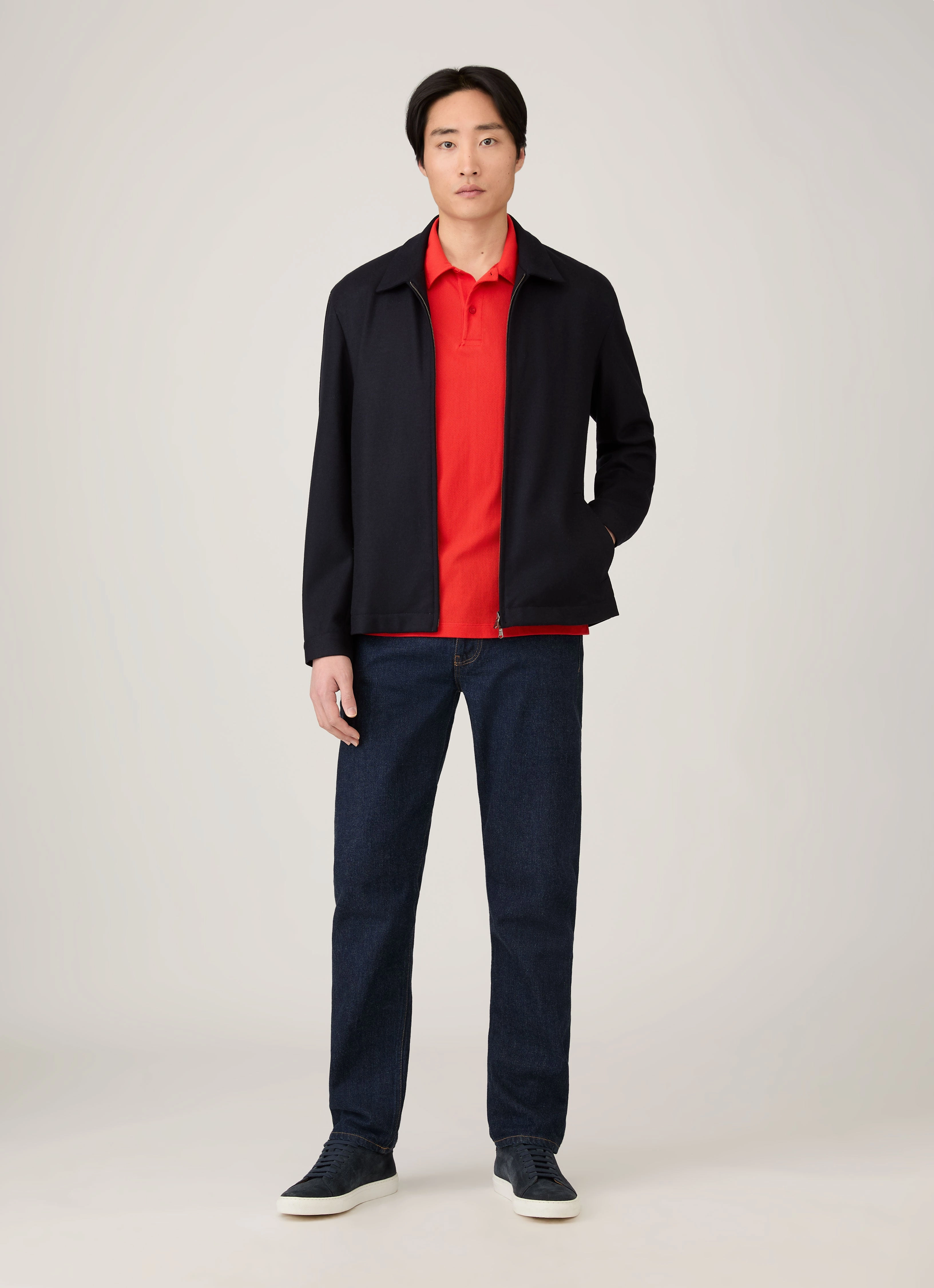 SnagResistant Weave Men's Riviera Polo Shirt in Bright Red