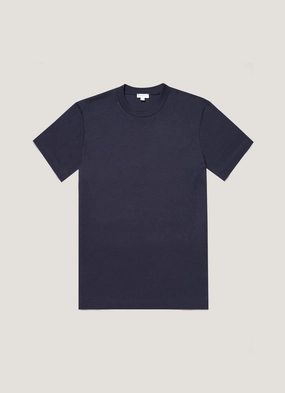 BreathableLining Men's Relaxed Fit Heavyweight T-shirt in Navy OversizedSilhouette Men's Relaxed Fit Heavyweight T-shirt in Navy