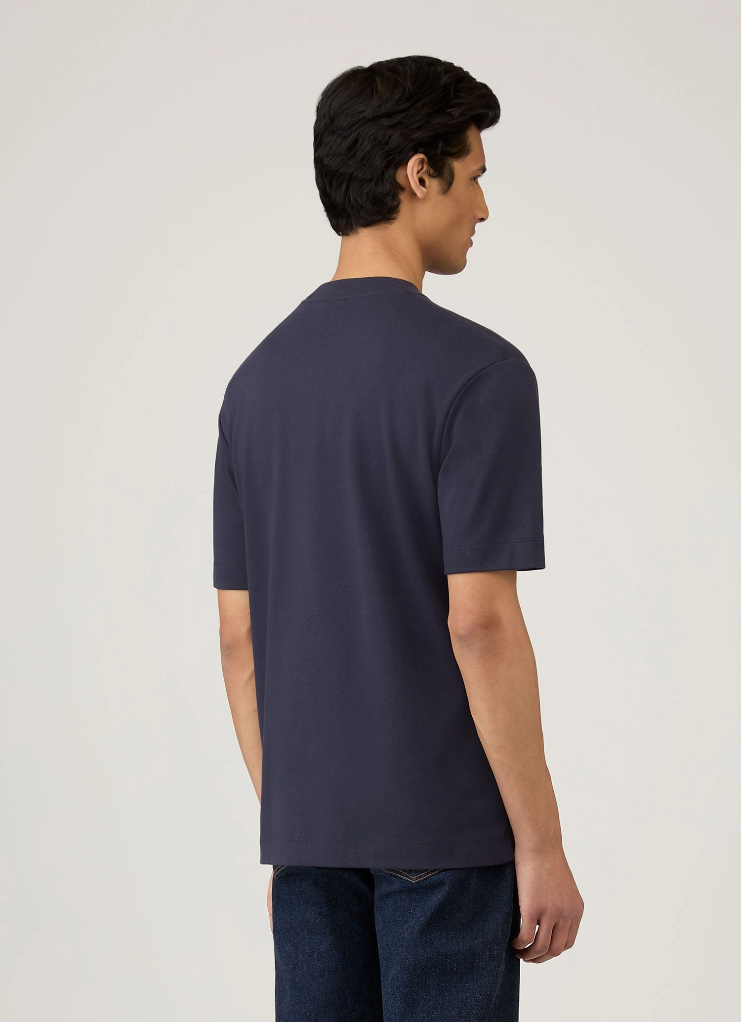 OdorResistant Men's Relaxed Fit Heavyweight T-shirt in Navy
