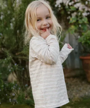 BreathableMeshPanel Kids' Rue Long Sleeve Tee Kids' Rue Long Sleeve Tee YarnDye Technique Bound Seam Finish