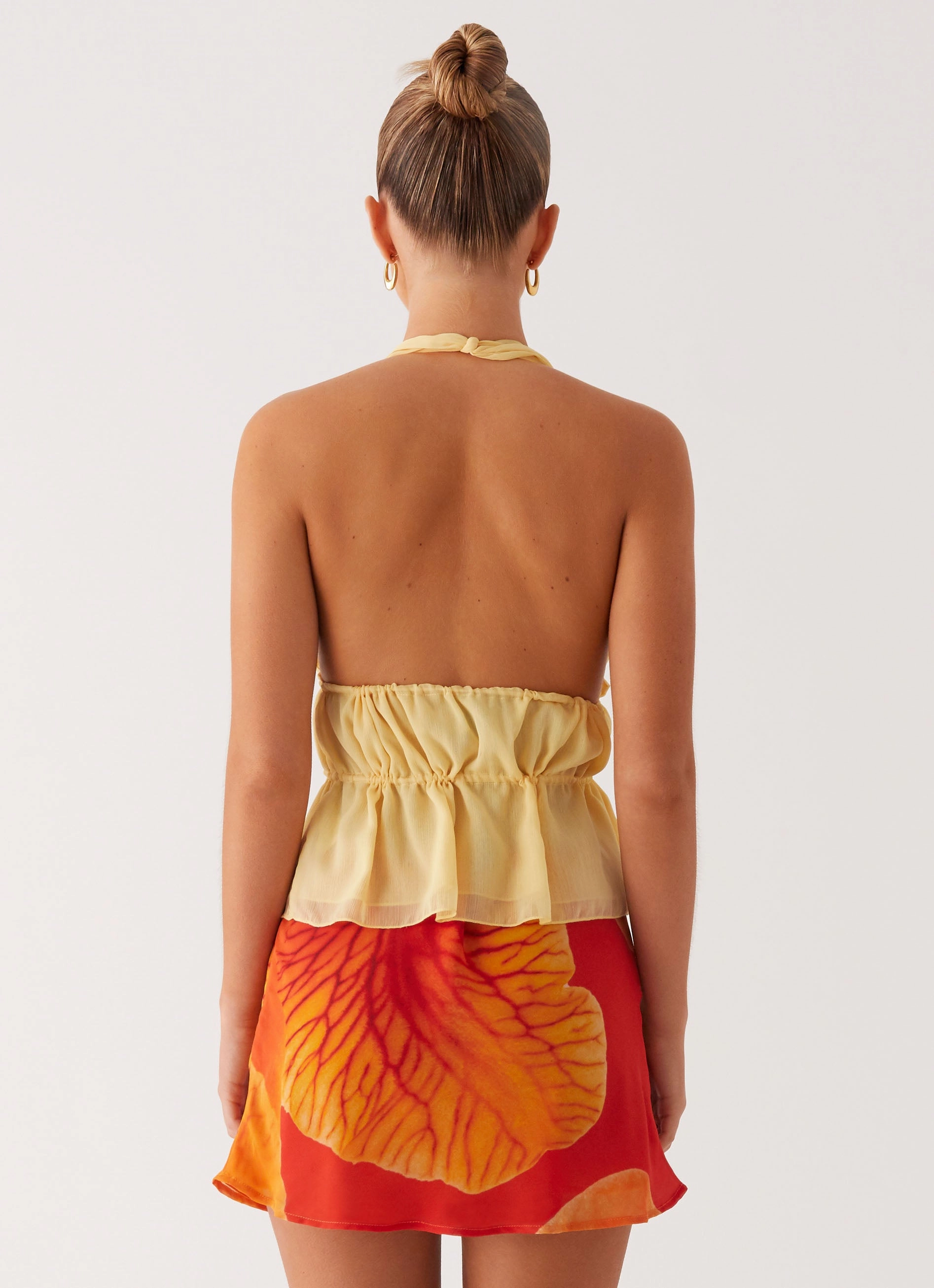Performance Fit Breezy Palms Mini Skirt - Serene Orange