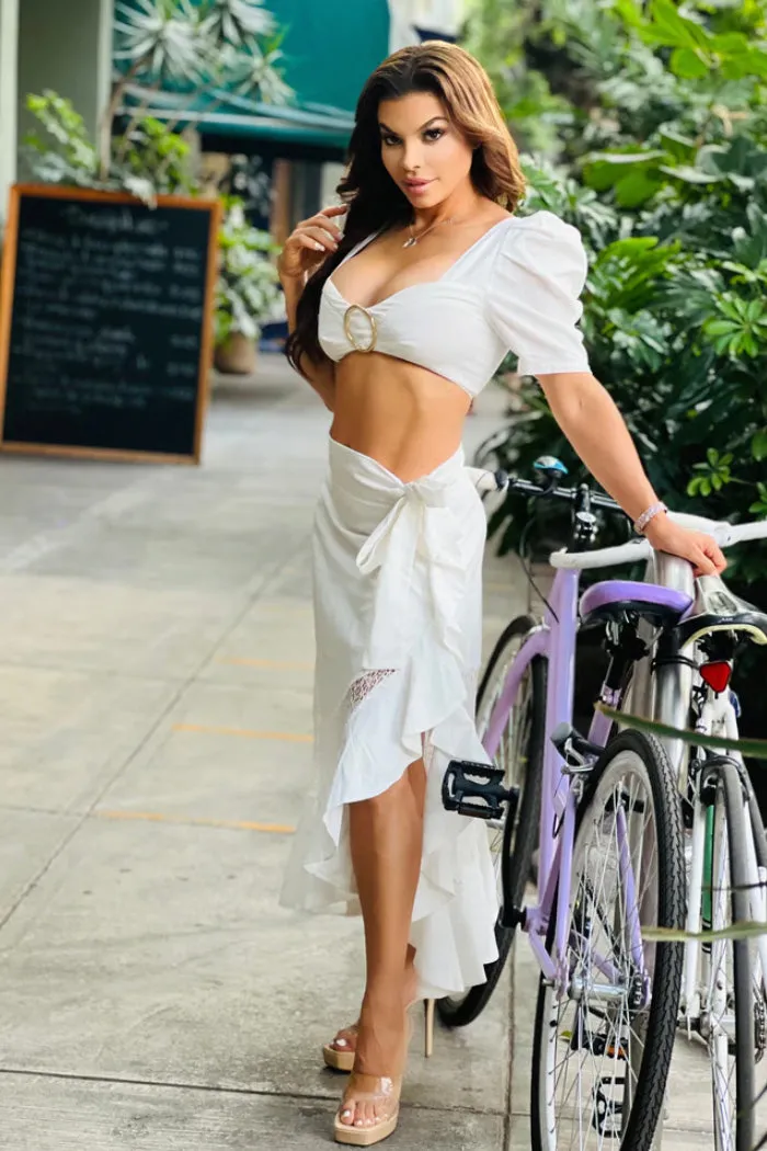 BRIDGE OF LOVE Crop Top & Ruffle Skirt Set