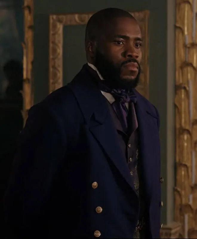 Bridgerton S02 Will Mondrich Blue Tailcoat