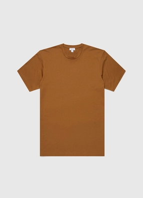 Bright and Bold Men's Riviera Midweight T-shirt in Golden Brown Men's Riviera Midweight T-shirt in Golden Brown EasyCareFinish Bold Statement