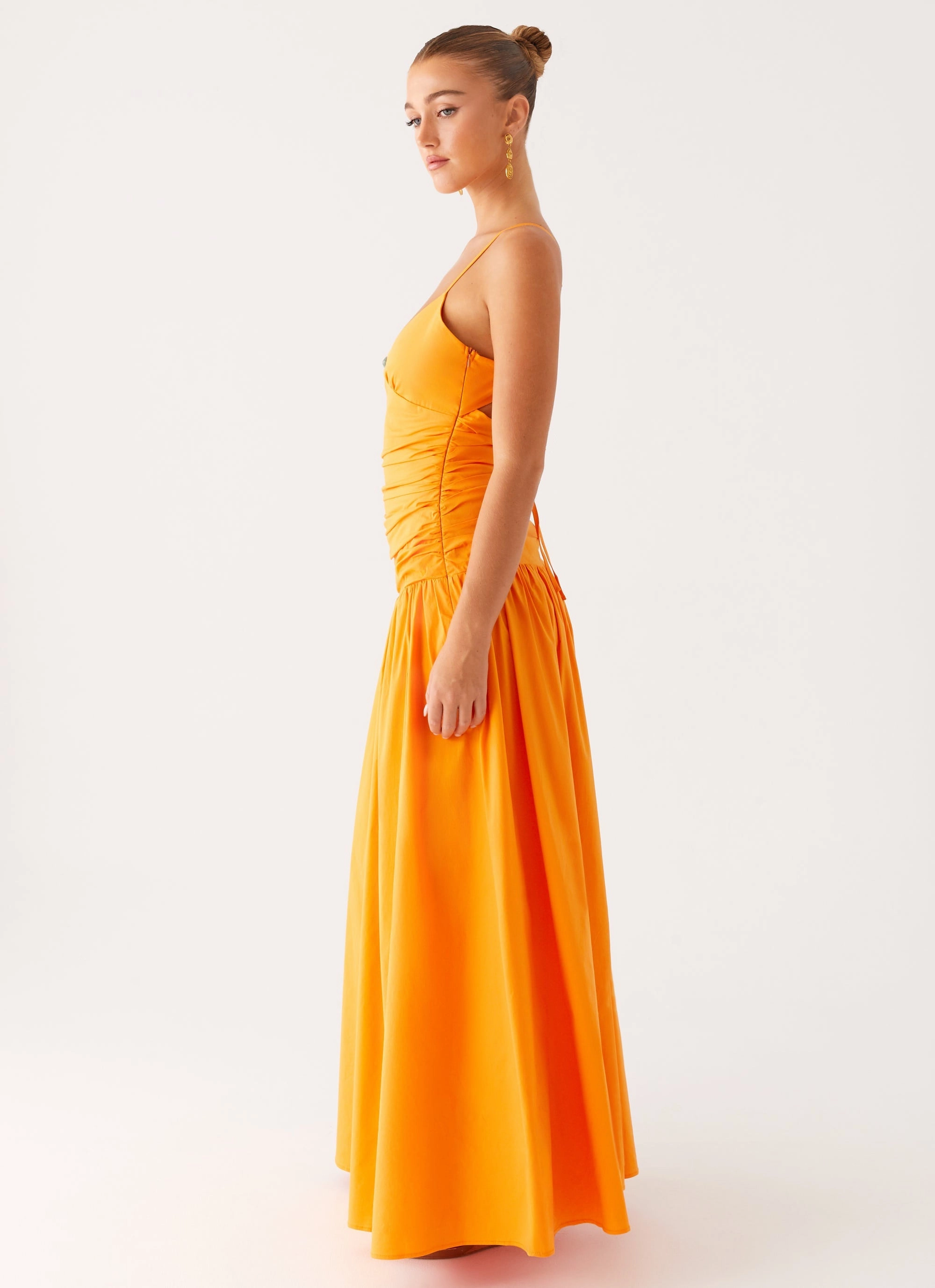 Romantic-Detail Avani Maxi Dress - Orange