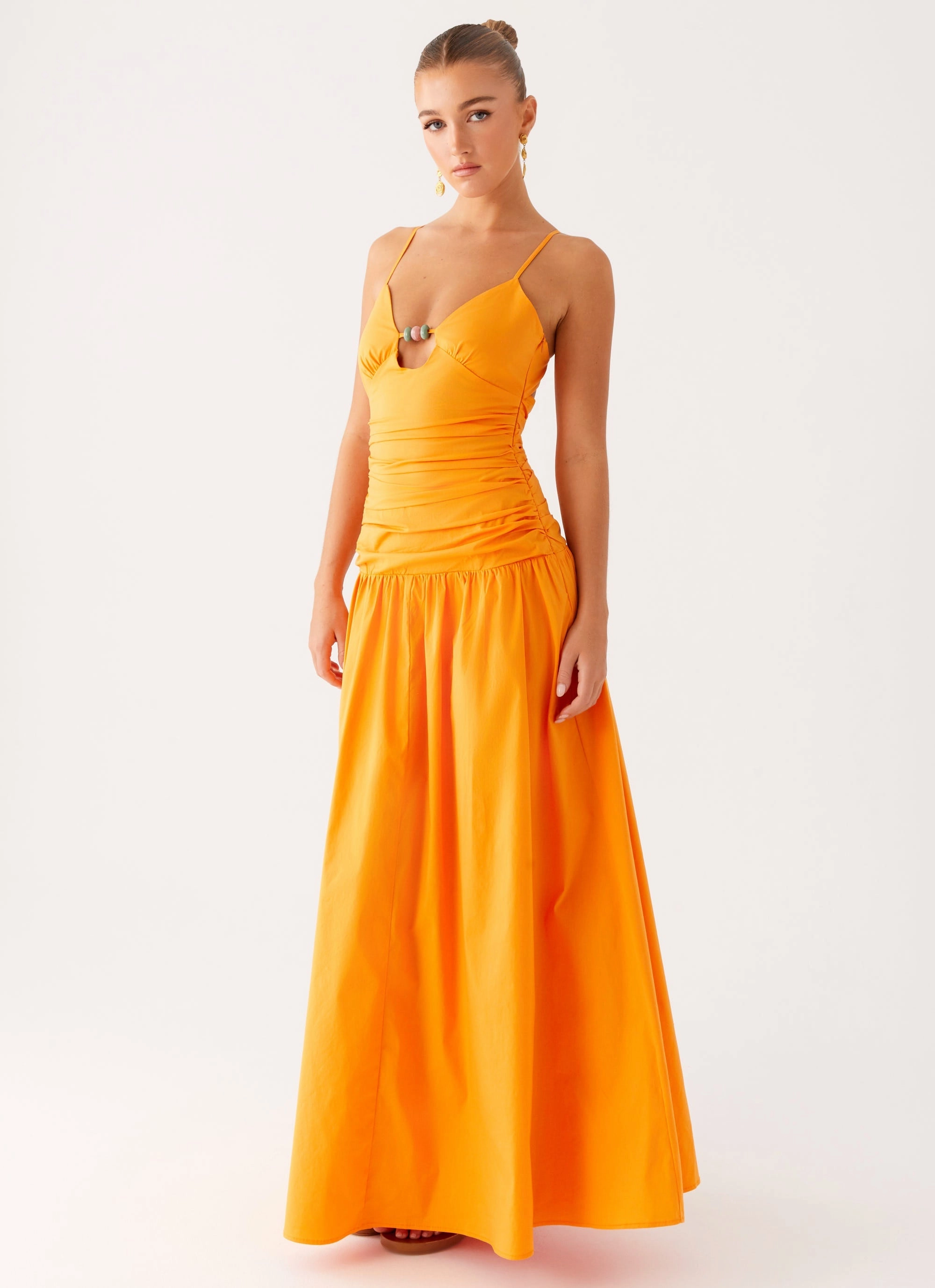 Avani Maxi Dress - Orange Bright Colors Layered Style