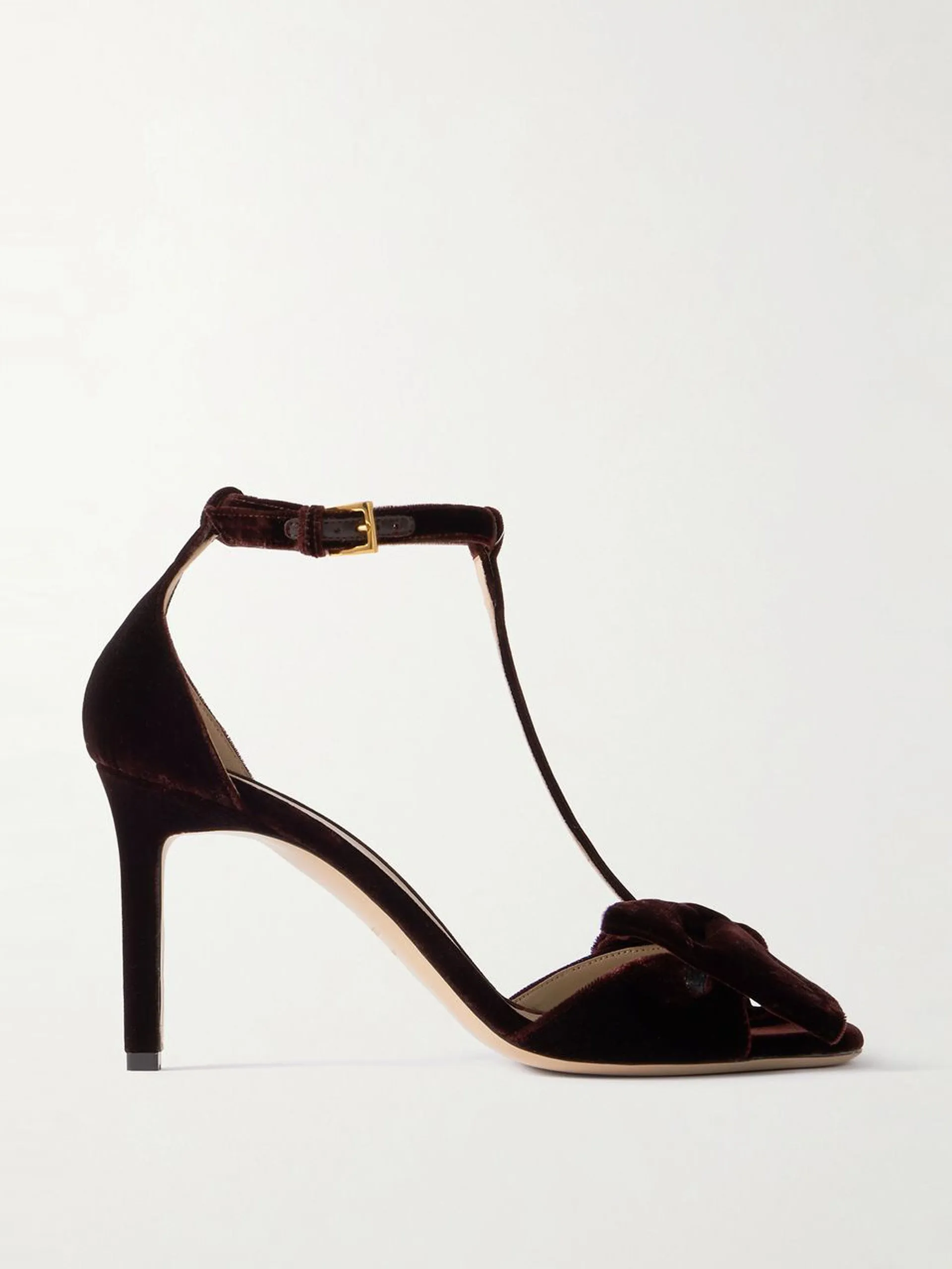 Brigitte bow-embellished velvet sandals