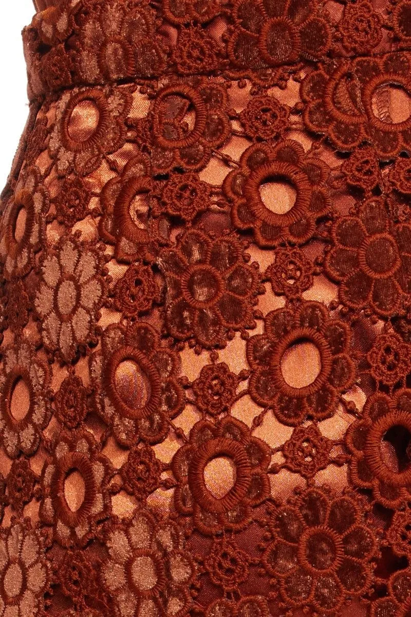 Full Circle Elastic hem Brina Skirt ?C Sumatra Lace