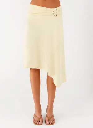 Brisa Midi Skirt - Butter LightweightConstruction pilling resistant Brisa Midi Skirt - Butter