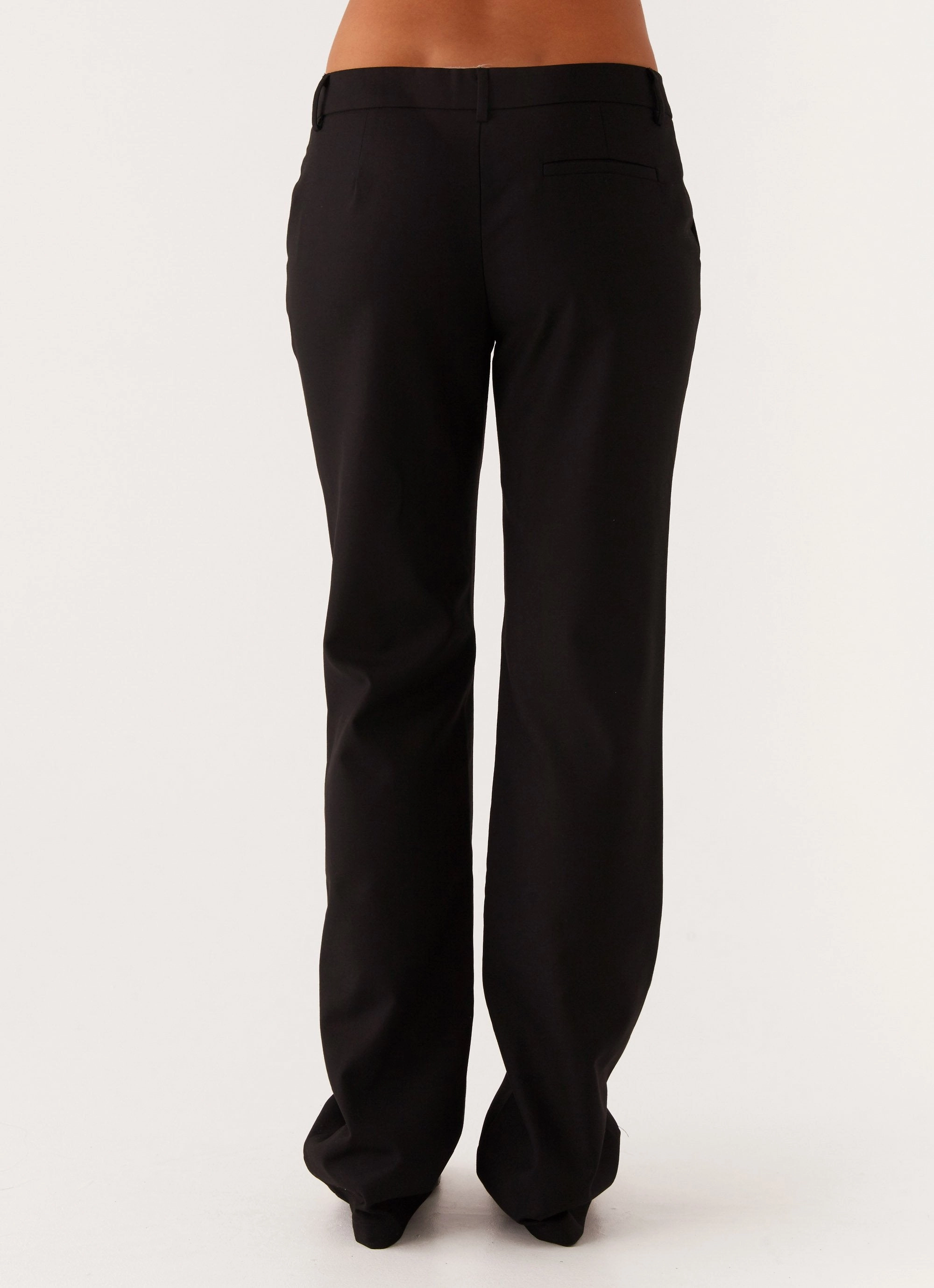 Recyclable Fabric Blend City Wear Britley Fitted Trouser - Black