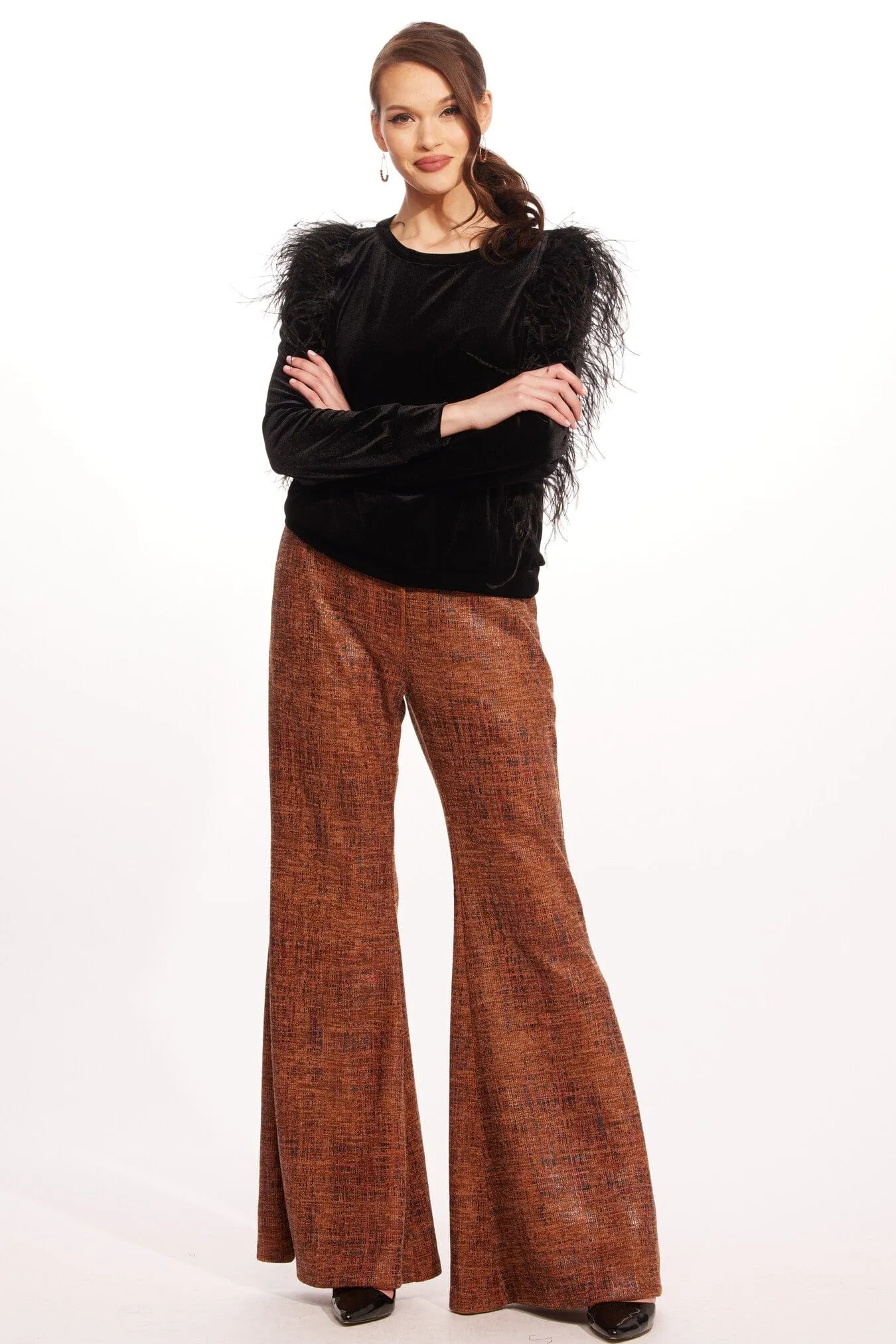 ElasticWaist Flexible Waistband Brooklyn Pant ?C Hopscotch