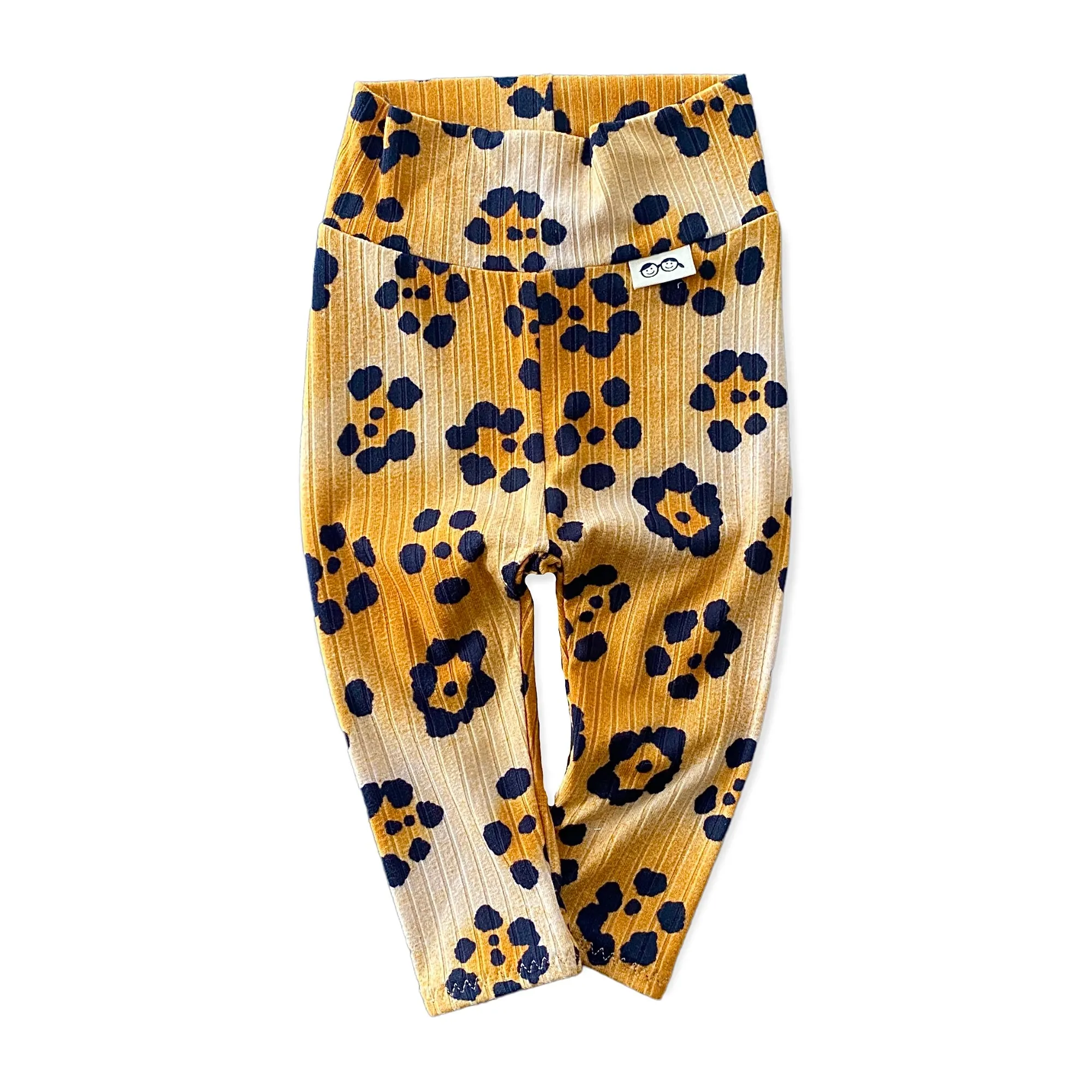 Brown Cheetah Flowers Ribbed Lounge Set