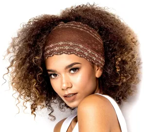 Brown vintage lace boho chic headband
