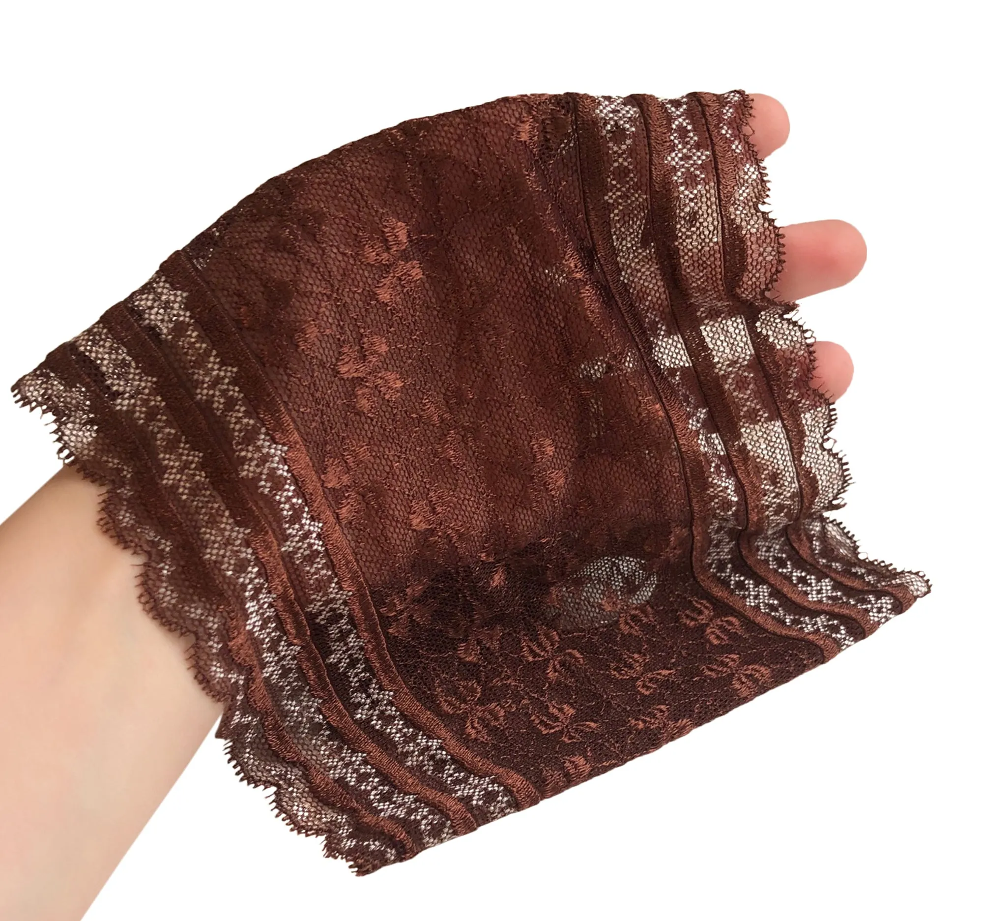 Brown vintage lace boho chic headband