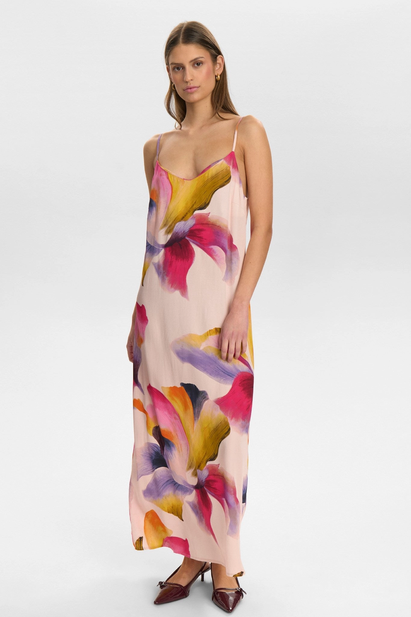 Modern and Stylish Gradient Shade NUBOTANICA SLIP DRESS - Pearl