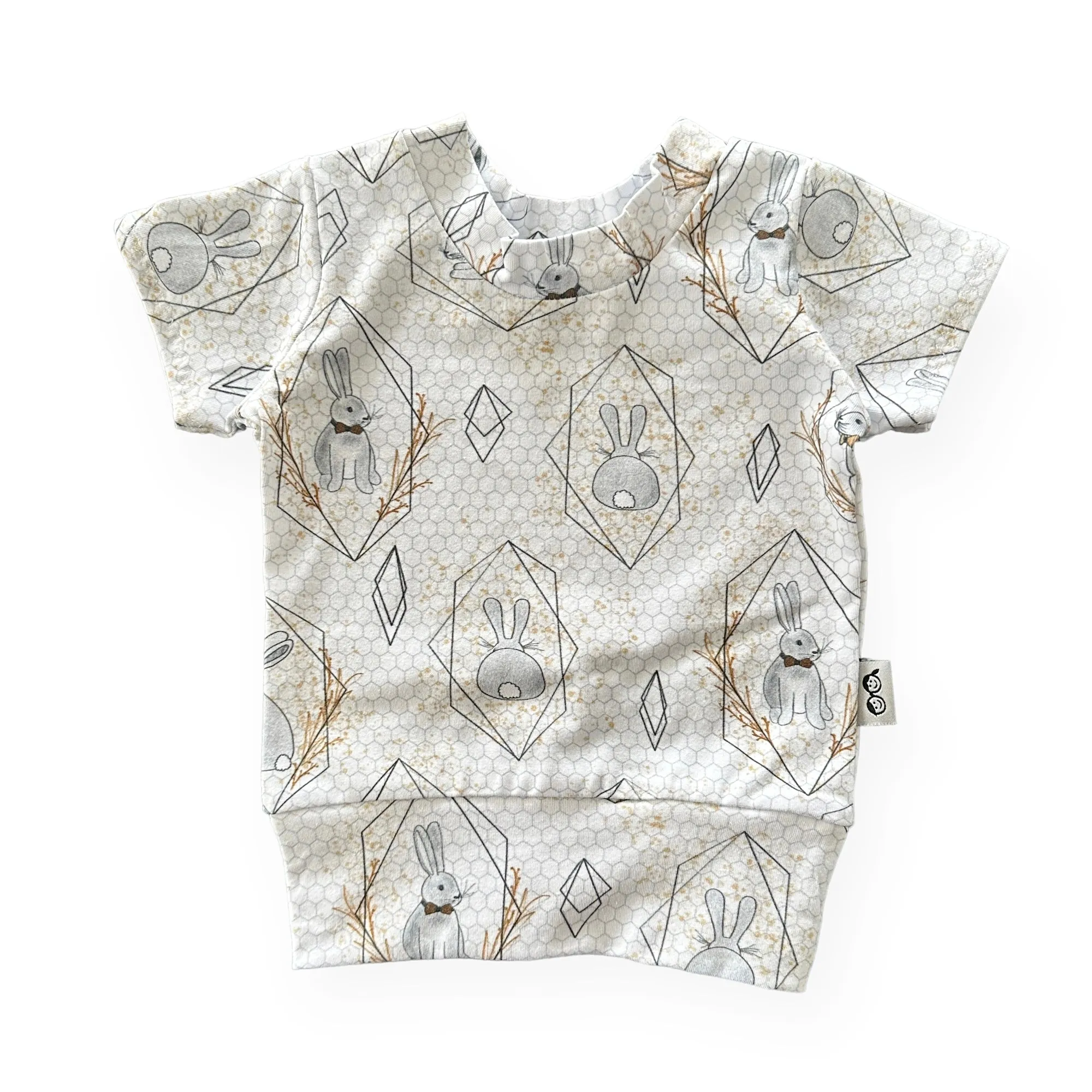 Bunny on Honeycomb Biker Shorts Lounge Set