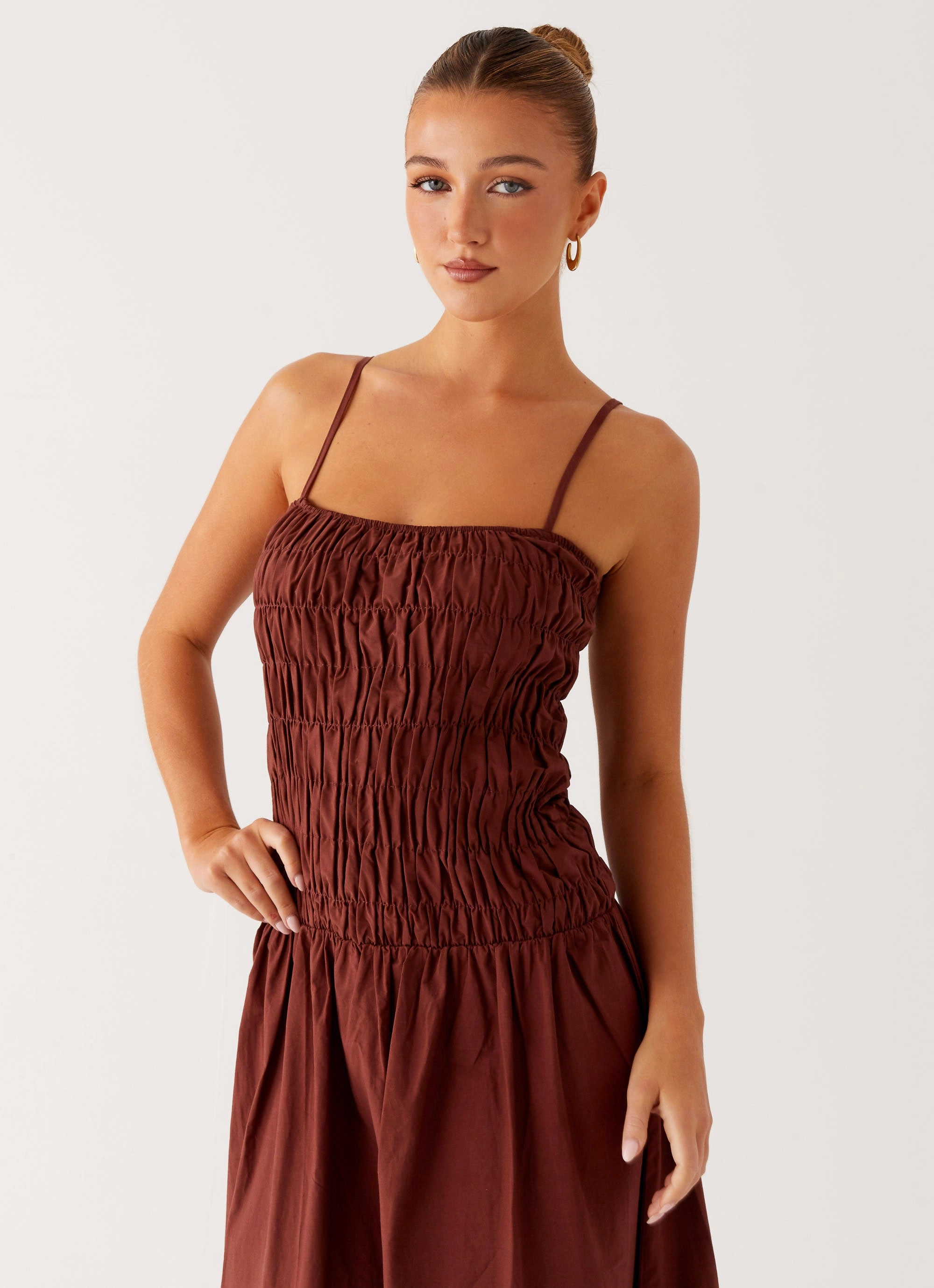 Brooke Maxi Dress - Chocolate FadeResistantColor Refined Cut