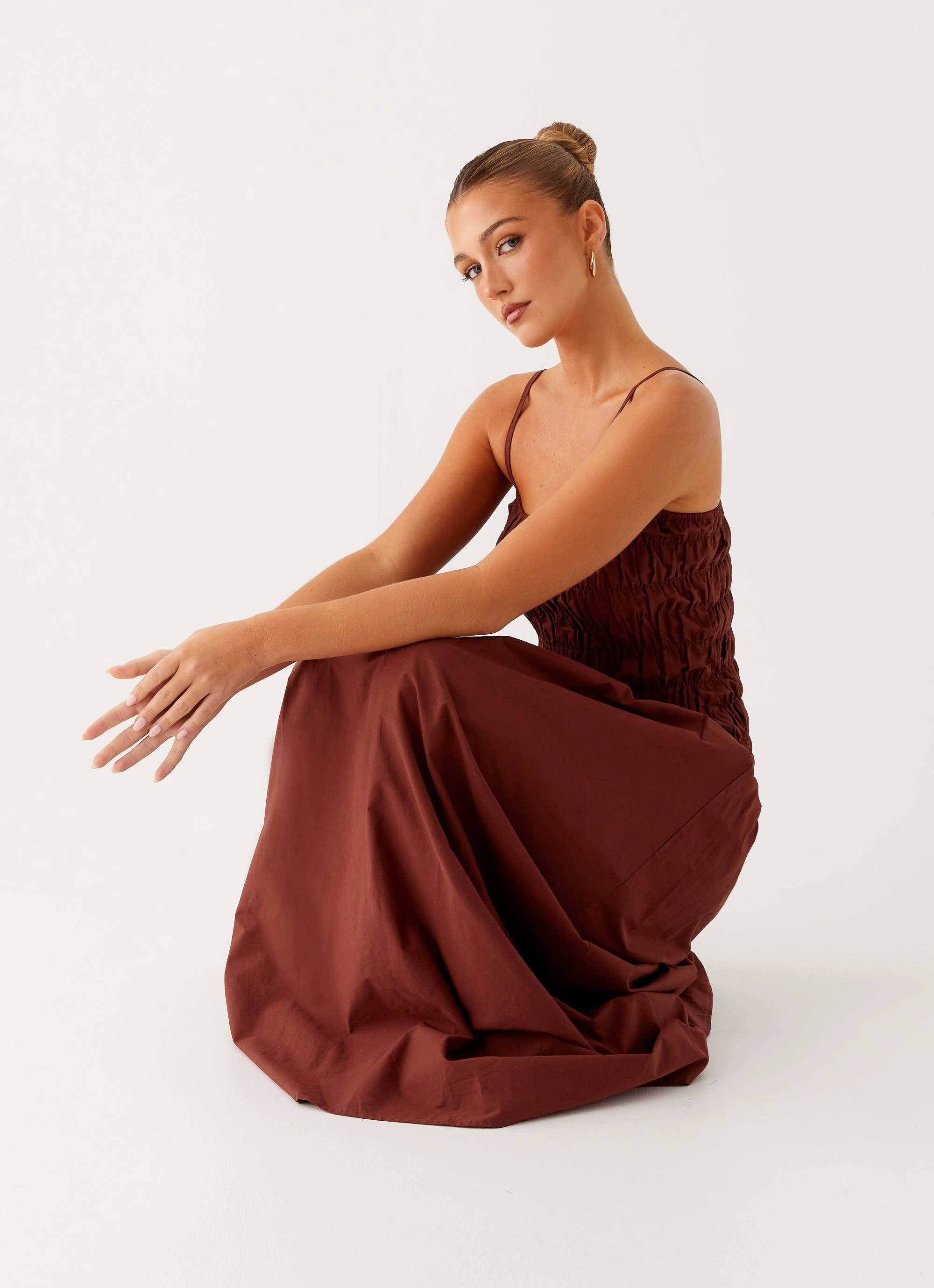 Brooke Maxi Dress - Chocolate Cozy Vibe
