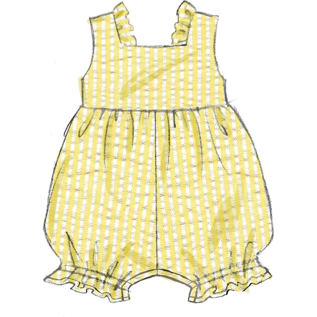 Butterick Pattern B6950 Babies' Rompers, Dress, Bloomers and Headband
