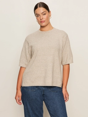 ButterSoft Handfeel Perfect Sweater Tee Heather Pearl Extended Sizing Perfect Sweater Tee Heather Pearl Extended Sizing Light Drape City Casual