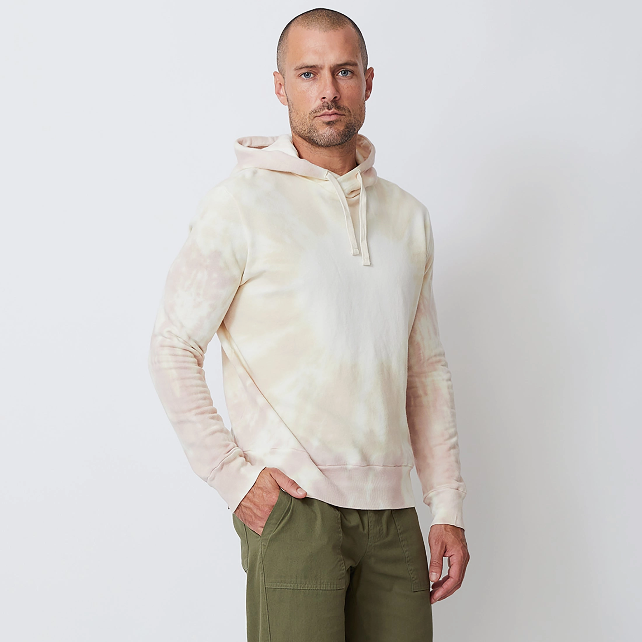 WideNeckline Sunburst Tie Dye Pullover Hoody