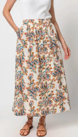 Button Front Long Skirt