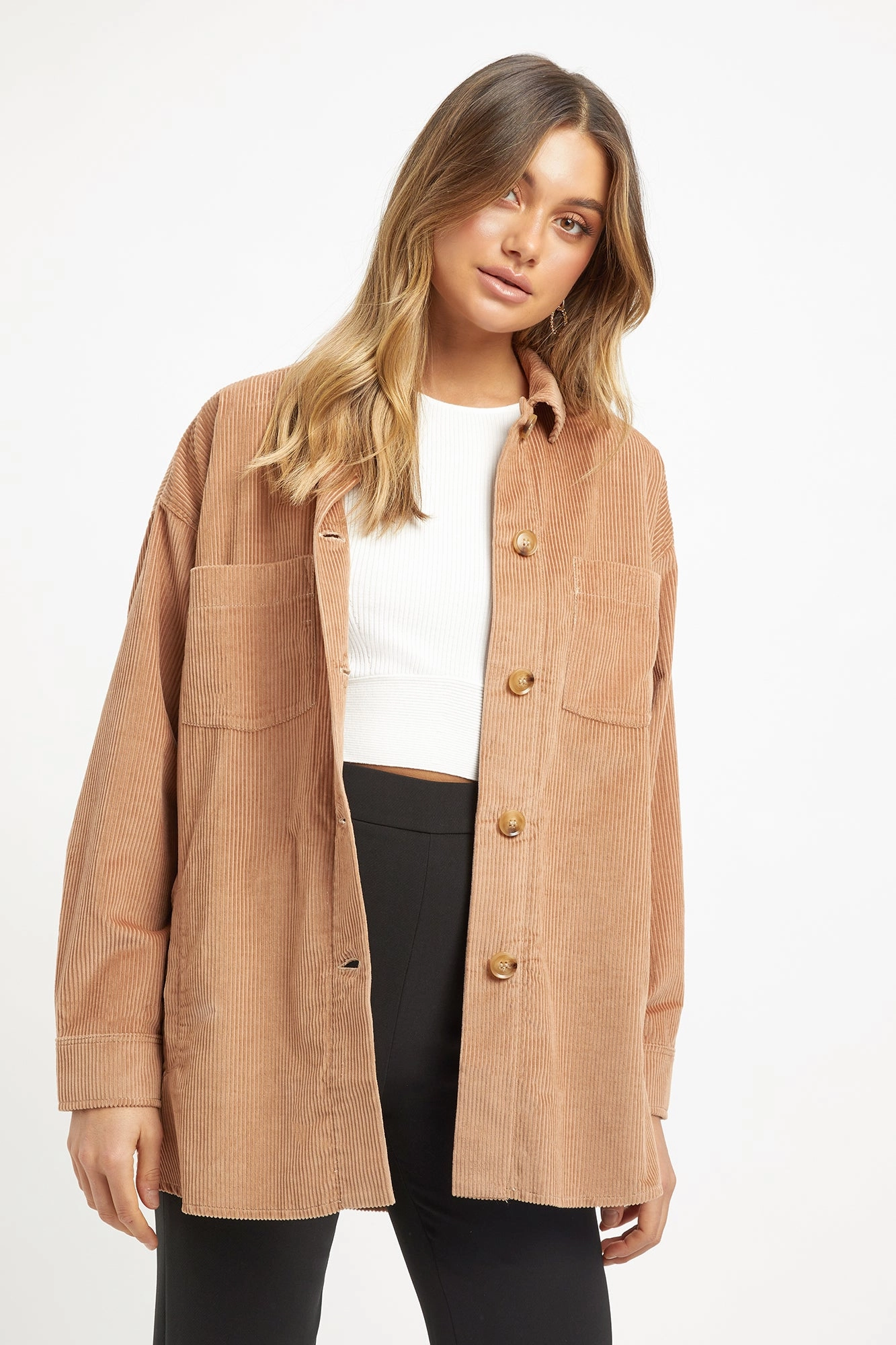 Hooded Version Eliminate Light Cord Shacket