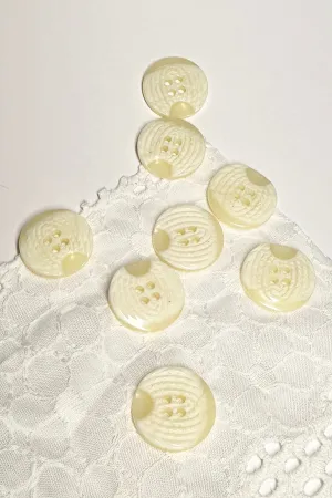 Buttons Cream Detailed x 15 Pieces