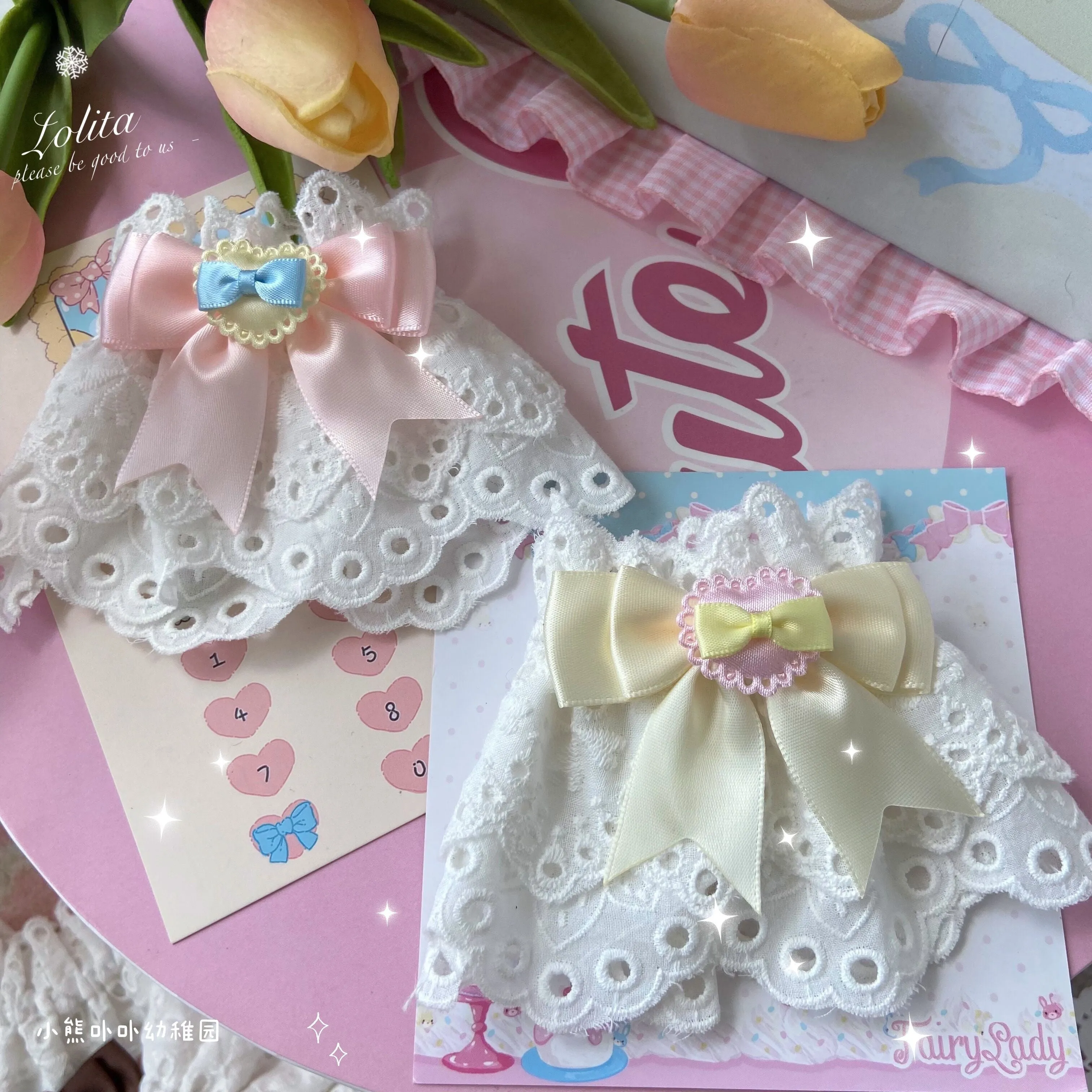 (Buyforme)Bear Doll~Sweet Lolita Cuff with Heart and Bow