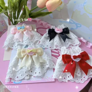 (Buyforme)Bear Doll~Sweet Lolita Cuff with Heart and Bow