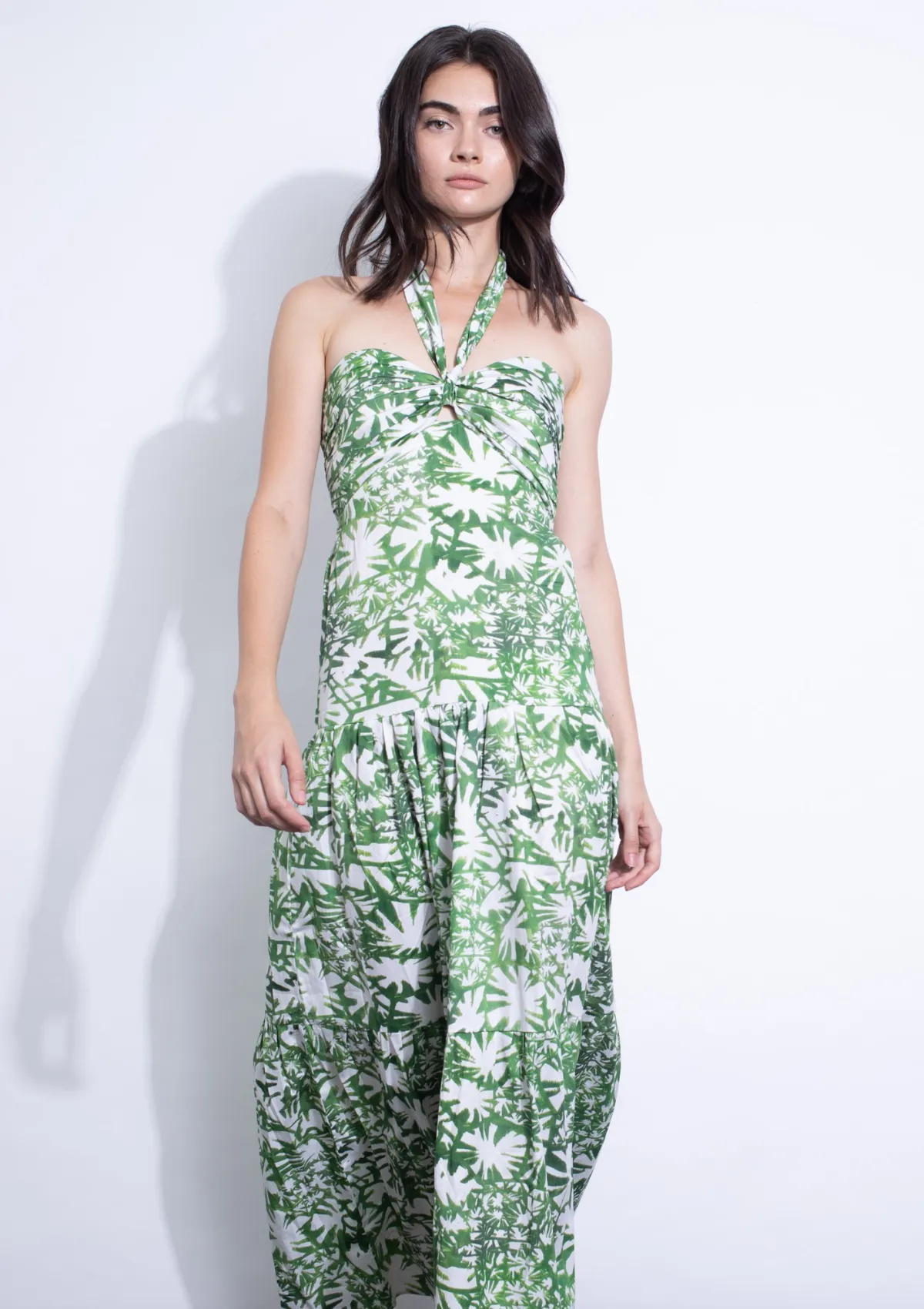 Summer Outfit Luxe Touch TANIA PRINT MIDI DRESS - SAVANNA