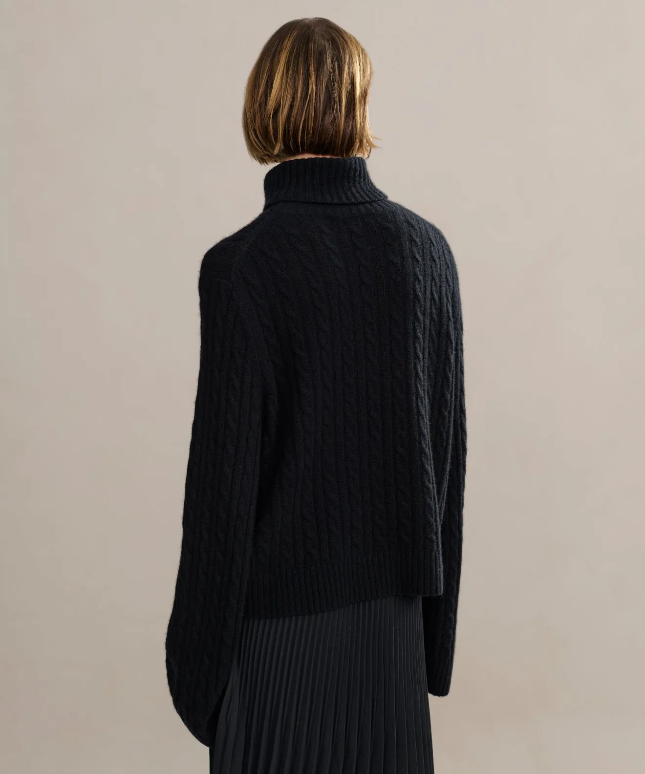 Cable Nell Turtleneck Bonded Seam Technique ButterySoftTextile