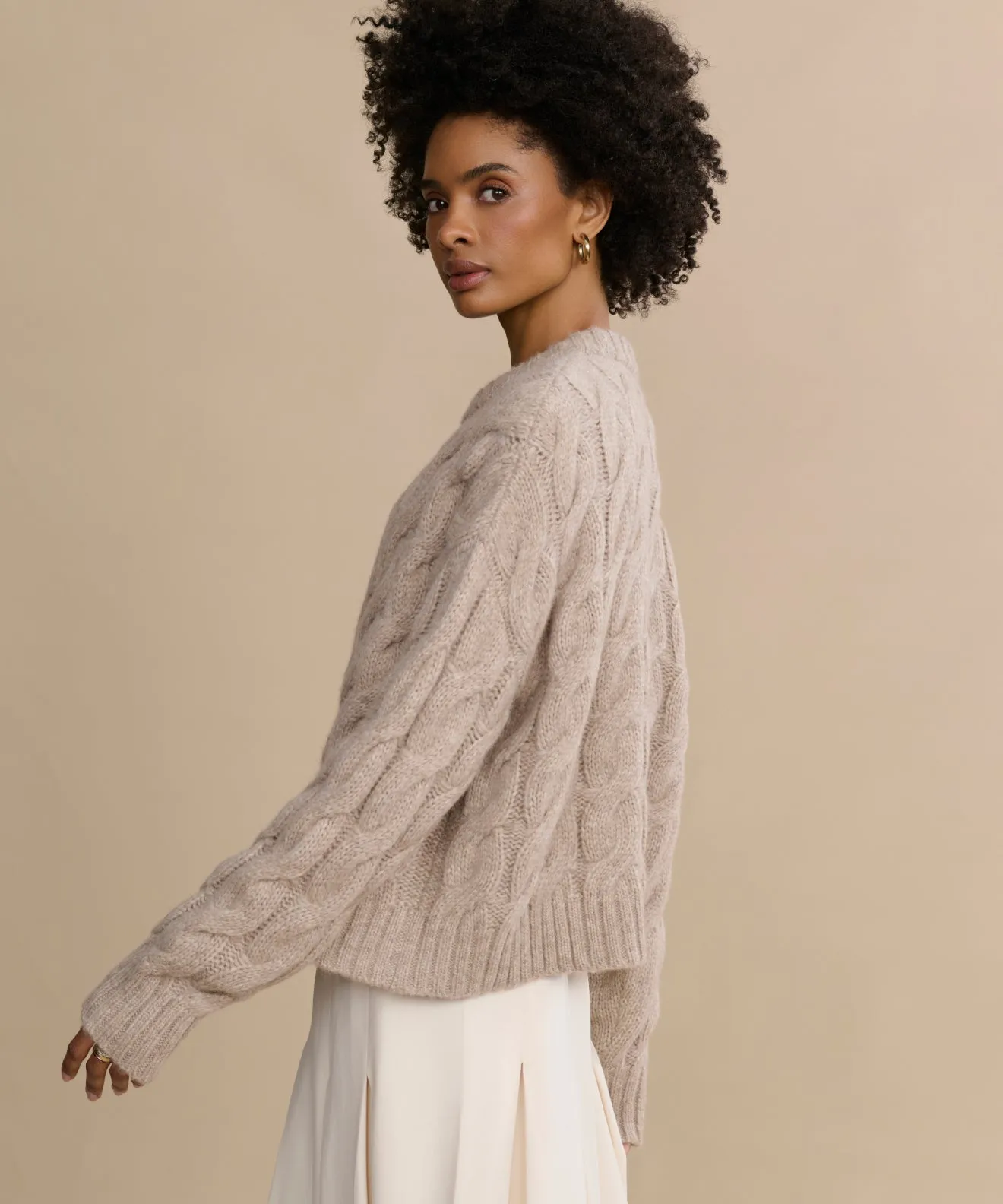 Cable Serena Crewneck AntiBacterial Coating