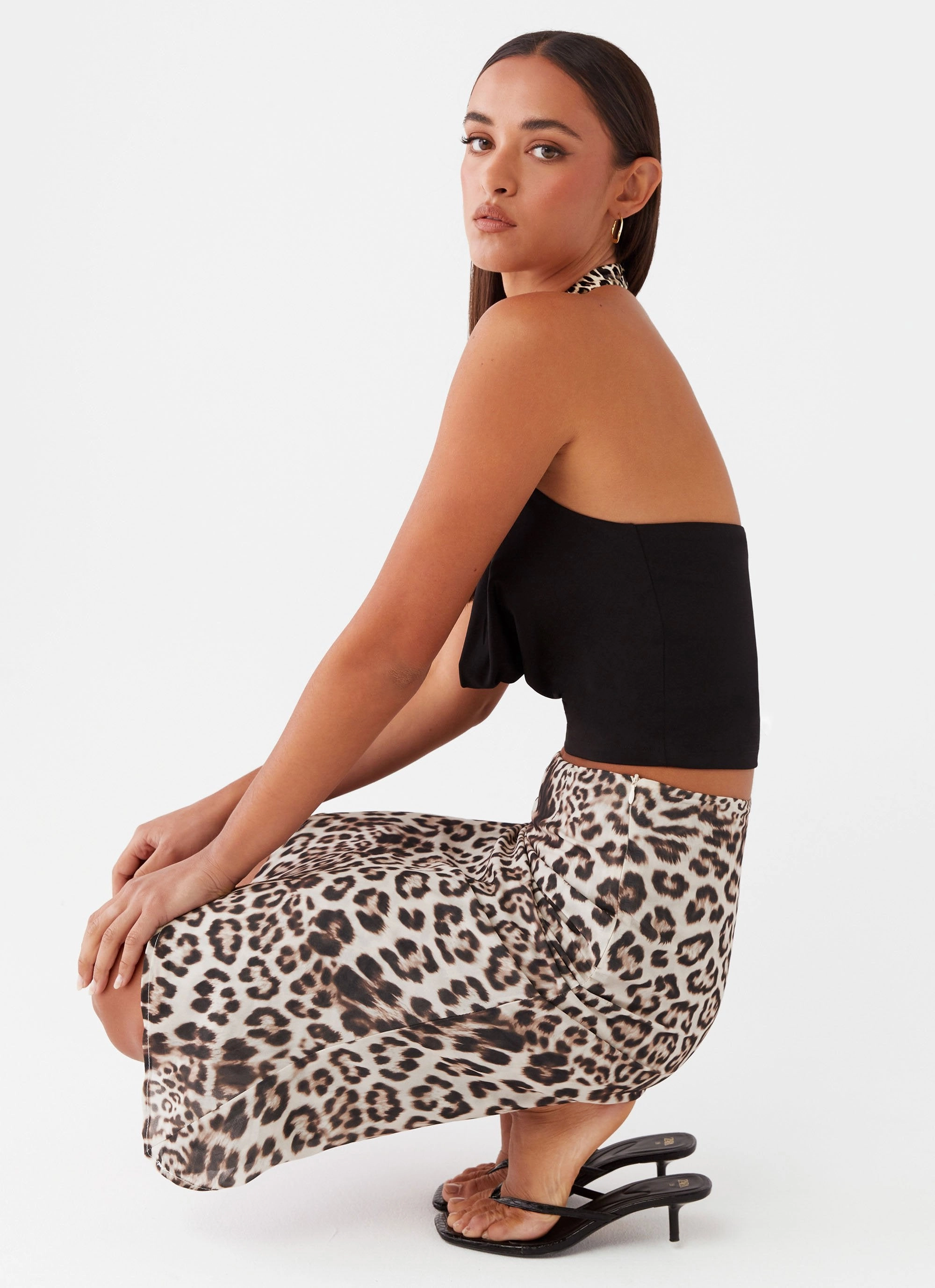 Cairo Halter Top - Black Anti Fade Technology