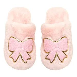 CALI BOW FUZZY SLIPPERS