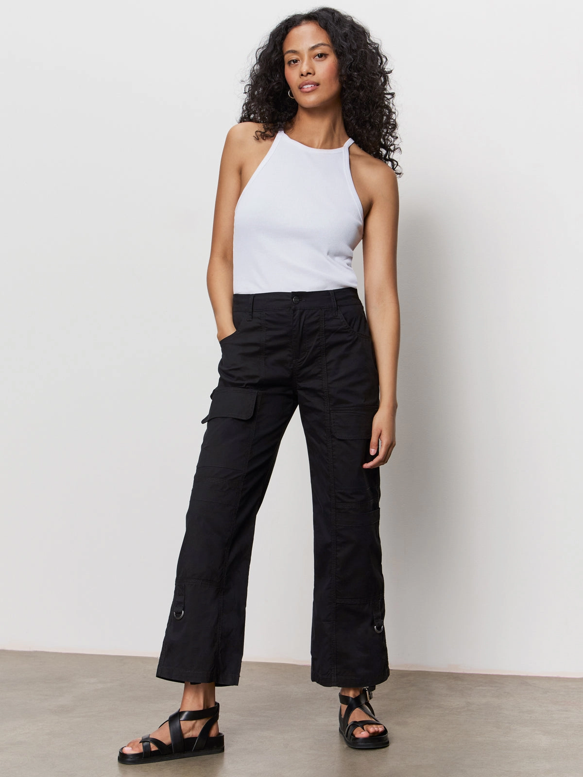 All-Purpose Comfort Stain Release Finish Cali Cargo Standard Rise Pant Black