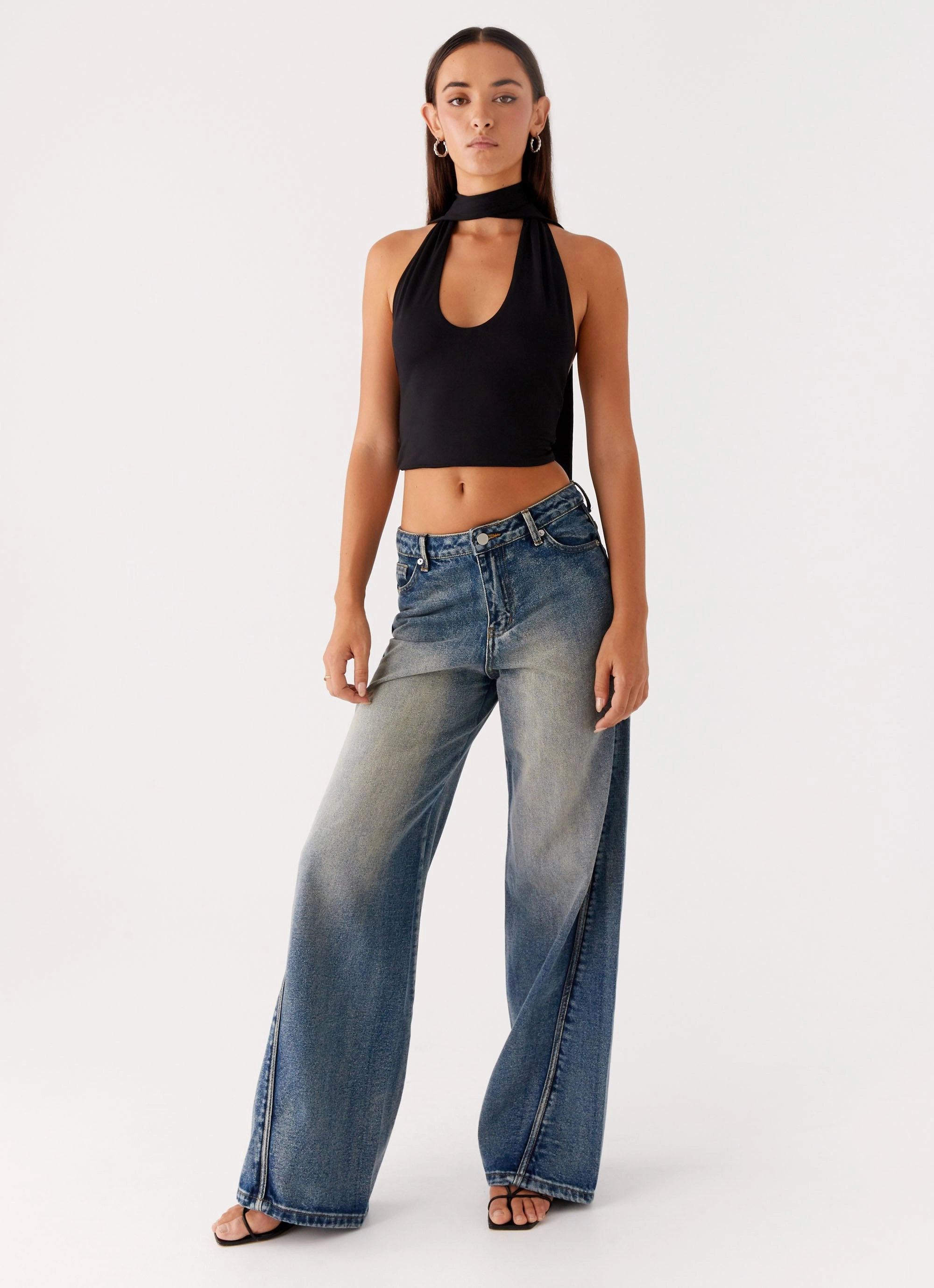Sweat Wicking Liner Layer Comfort Calico Denim Jeans - Indigo