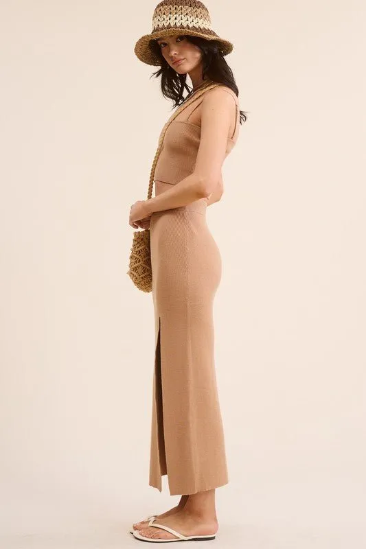 Camel Haddy Skirt Set