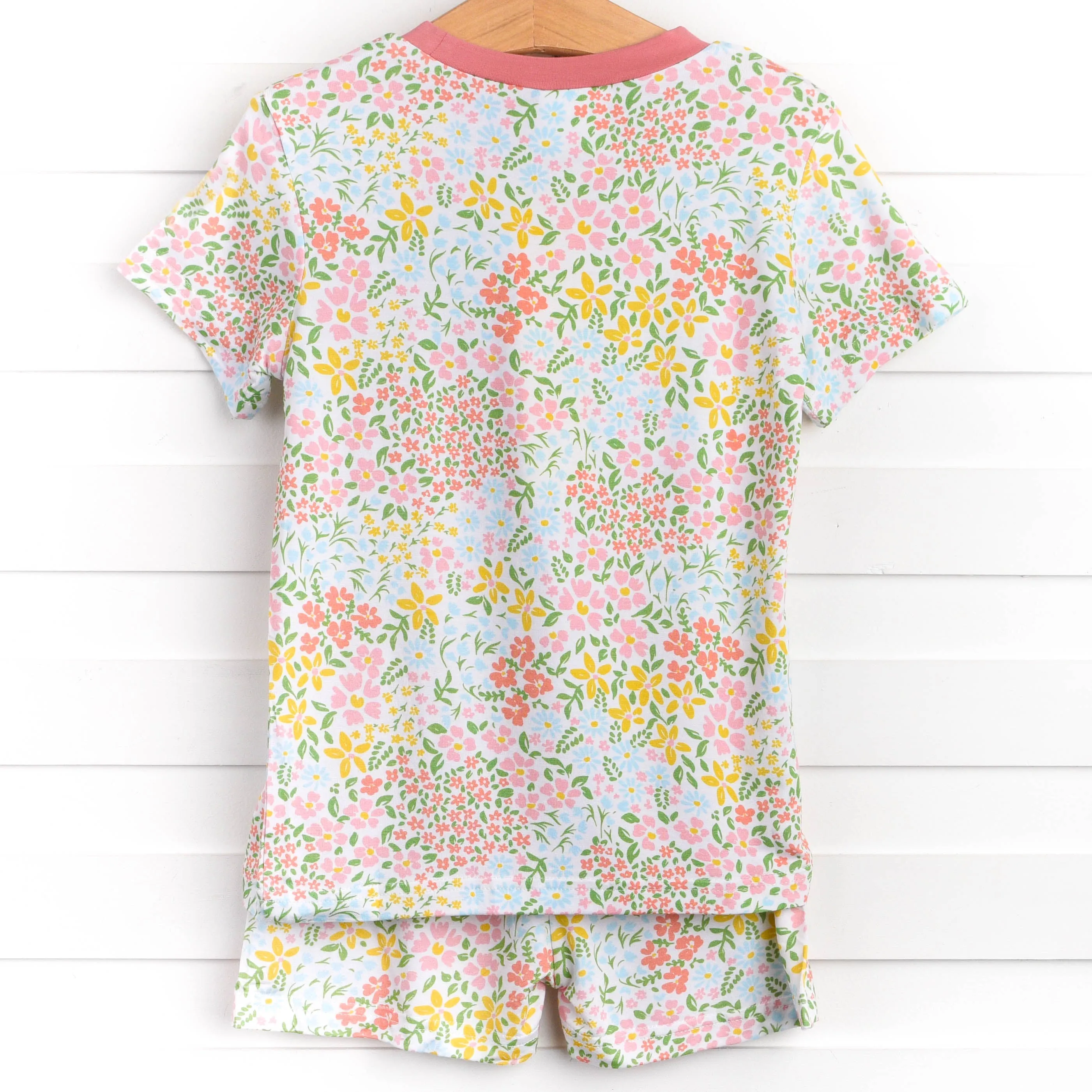 Camellia Bamboo Pajama Short Set, Pink