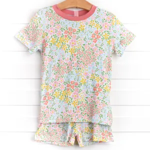 Camellia Bamboo Pajama Short Set, Pink